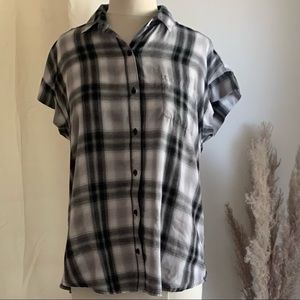 Riders By Lee Buffalo Print Button Up Shirt Size Large